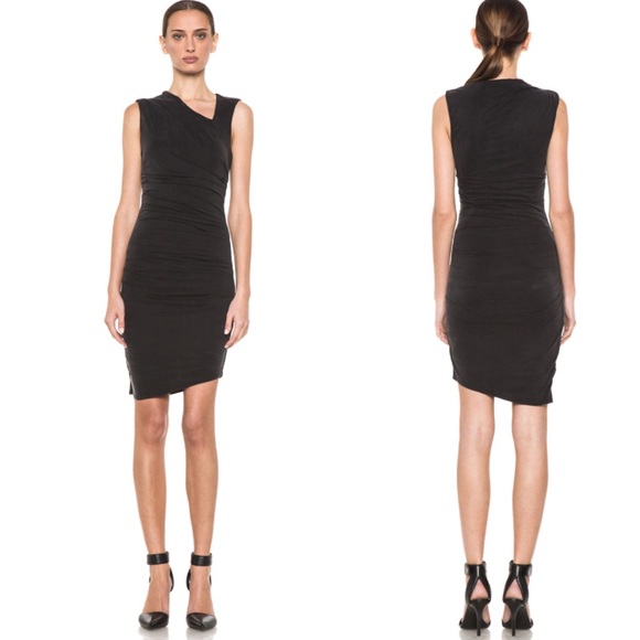 Helmut Lang Dresses & Skirts - Helmut Lang Helmut Graphite/Black Drape Dress P